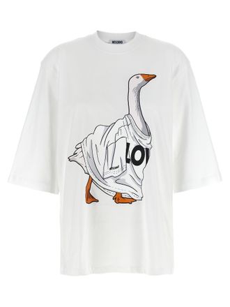 Moschino Womens Front Print T-Shirt