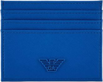 Emporio Armani Stijlvolle Blauwe Portemonnees & Kaarthouders - Heren - Portefeuilles - Blauw - ONE Size - Accessoires