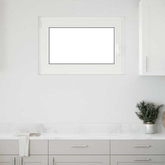 Berkfield Home Basement Window RISOR 90x50 cm Tilt&Turn DIN Left White
