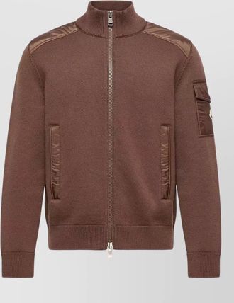 Moncler padded ribbed zip-up cardigan