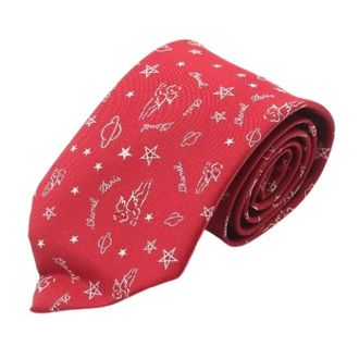 Chanel Pre-owned Scarves, male, Red, Size: ONE SIZE Pre-owned Constellation Silk Tie