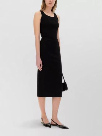 Max Mara midi dress fitted silhouette scoop neckline