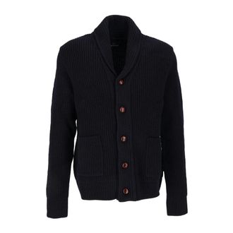 Barbour Hartland Gebreide Vest - Heren - Vesten - Blauw - L - Wol - Truien & Vesten
