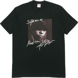 SUPREME Week 1 Mary J. Blige Tee Character Printing Short Sleeve Unisex Black SUP-FW19-229