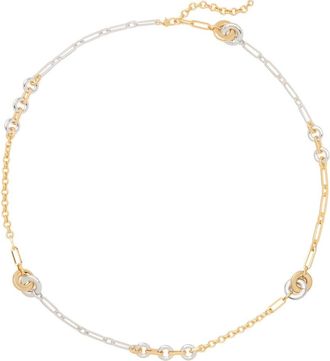 Kate Spade New York interlock long necklace in Silver Gold at Nordstrom