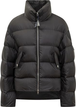 Moncler Black Quilted Mock Collar Jacket