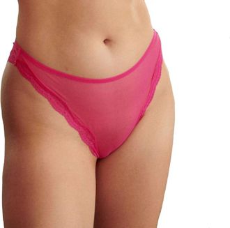 Blush Lingerie Lotus High Leg Bikini In Hot Pink
