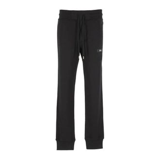 Versace Jeans Couture Broeken, Heren, Zwart, L, Katoen, Printed Cotton Broeken