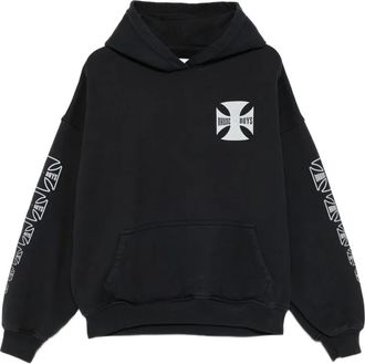 Rhude Felpa con cappuccio e logo - Nero