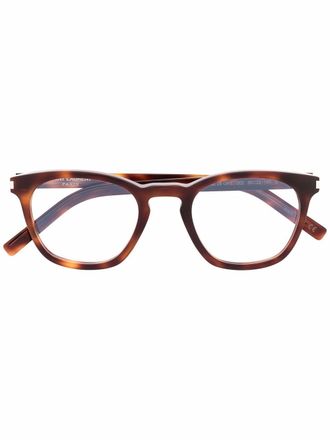 Saint Laurent Eyewear SL 28 OPT D-frame glasses - unisex - Acetate - 50 - Brown