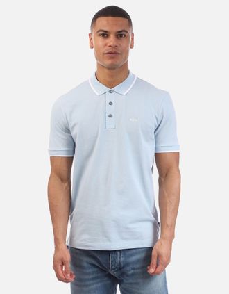 HUGO BOSS Mens Parlay 190 Polo Shirt - Blue - Size: 44