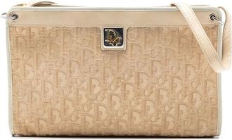 Dior Borsa a spalla Diorissimo in tela con motivo Trotter XX secolo - Marrone