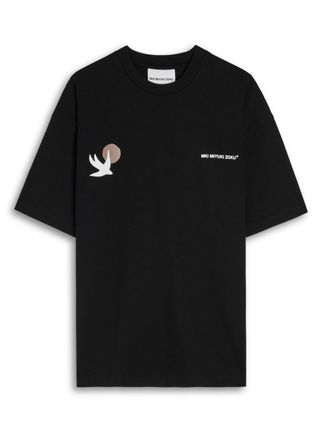 Mki Miyuki Zoku Swallow Printed Cotton T-shirt - Black - S