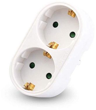 OEM Adaptador Schuko De 1 A 2 Enchufes, Adaptador De Enchufe Doble Europeo De 16 A Y 3680 W Para El Hogar Y Los Viajes