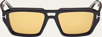 Tom Ford Mens FT1202M Acetate Rectangle Sunglasses