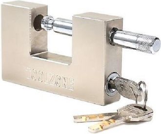 Trade Shop Trade Shop - Lucchetto Antiscasso Catenaccio 100mm Corazzato Blindato 3 Chiavi Serranda