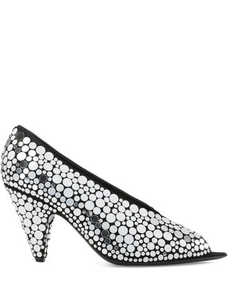 Sergio Rossi 85mm Beak peep-toe pumps - Silver