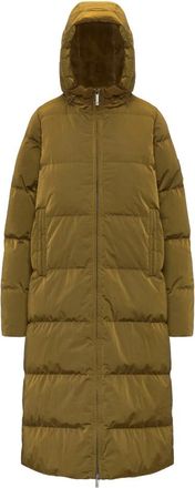 K-Way Dina Shiny Nylon Fur - Dames - Dons jassen - Bruin - L - Nylon - Jassen