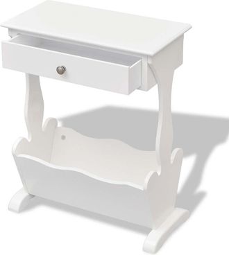 vidaXL Revistero Melrose Blanco Vidaxl
