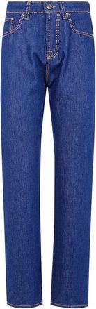 Versace High-Waist Straight Jeans - Dames - Regular Fit Jeans - Blauw - W29 - Katoen - Jeans