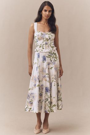 Reformation Anatolia Corset Tank & A-Line Midi Skirt Set