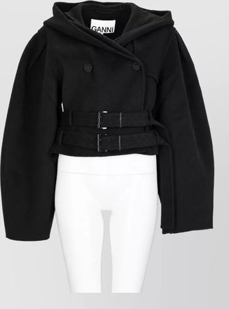Ganni cashmere single-breasted coat
