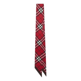 Burberry (WMNS) Burberry 25 Checked Silk Scarf Red 81103671