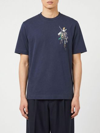 Barbour T-shirt in cotone a maniche corte con stampa grafica e logo a contrasto