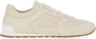 Brunello Cucinelli Panelled Low-Top Sneakers - Dames - Sneakers - Beige - 40 EU - Su&egrave;de - Schoenen