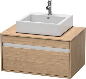 Duravit Duravit Ketho M&oacute;dulo Mural 6694, 1 Extra&iacute;ble, 800mm, Para 1 Lavabo De Montaje Superior, C&eacute;ntrico, Color (frente/cuerpo): Decoraci&oacute;n Roble Europeo - Kt
