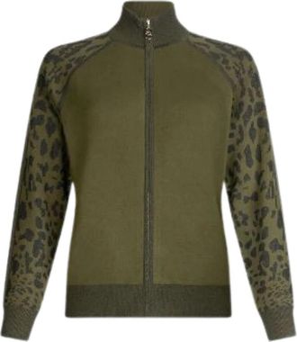 Liu Jo Sport Sweaters Groen - Dames - Vesten met rits - Groen - S - Hoodies & sweatvesten