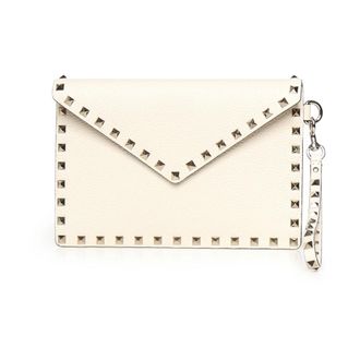 Valentino Garavani Clutches, female, Beige, Size: ONE SIZE Medium Flat Pouch