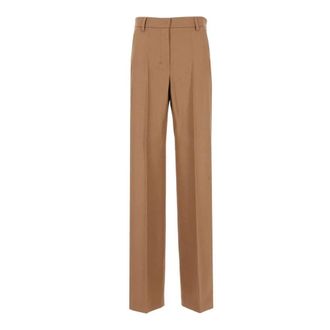 Max Mara Smmcottage Wijde Broek - Dames - Broeken - Bruin - Maat: XS Zijde