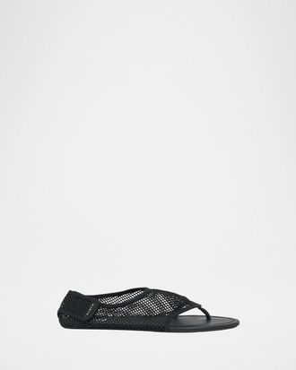 ALAIA アライア サンダル 25 Flex mesh thong sandals1045903 ALAIA Mesh Thong Sandals - Bergdorf Goodman