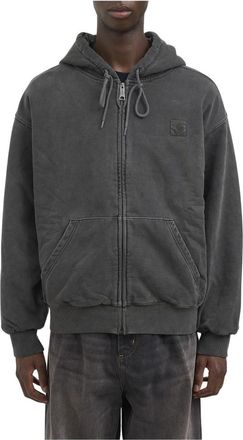 Carhartt Work in Progress Hooded Vista Jacket - Heren - Vesten met rits - Grijs - S - Katoen - Hoodies & sweatvesten