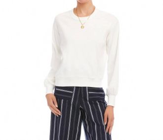 Karen Kane Long Sleeve Top In Off White