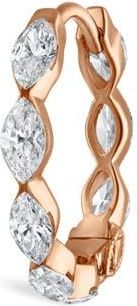 Maria Tash Diamond Marquise Single Hoop Earring in Rose Gold at Nordstrom, Size 11