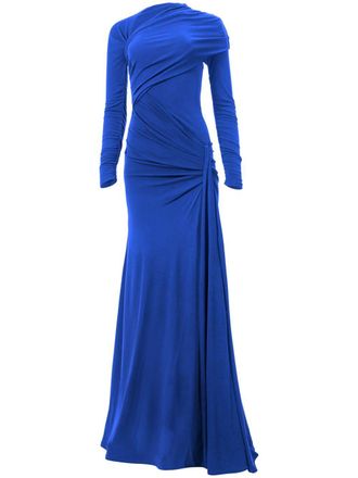 Carolina Herrera Abito da sera con maniche lunghe - Blu
