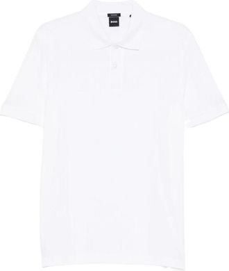 HUGO BOSS Polo shirt met verticale strepen - Heren - Polos - Wit - 2XL - Katoen - Tops