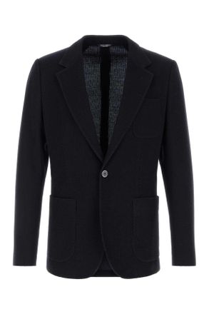 Dolce & Gabbana Dark Blue Wool Blend Blazer