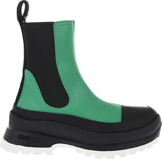 Stella McCartney Green Color Block Trace Boot