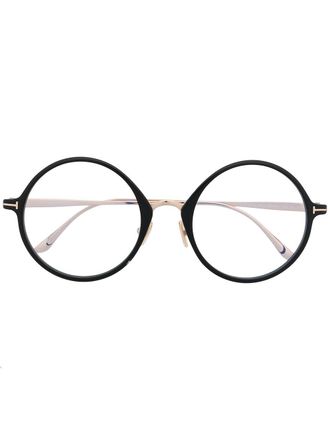 Tom Ford Eyewear Bril met rond montuur - Zwart