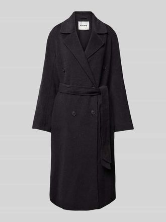 IQ Studio Wollmantel mit Bindeg&uuml;rtel Modell EBBA in Anthrazit Melange, Gr&ouml;&szlig;e 42