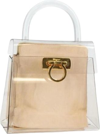 Ferragamo Pre-owned Hand Bag - Dames - Vintage Handtas - Beige - ONE Size - Vintage