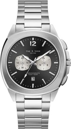 Rag & Bone Bleeker Chronograph Bracelet Watch, 42mm in Silver at Nordstrom