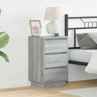vidaXL Armadio da Notte con Grigio 39 x 34.5 x 65 cm Legno multistrato - Vidaxl