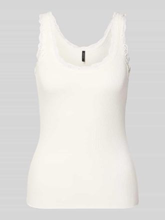 Vero Moda Slim Fit Tank Top aus Bio-Baumwoll-Mix Modell NANA in Offwhite, Gr&ouml;&szlig;e XL