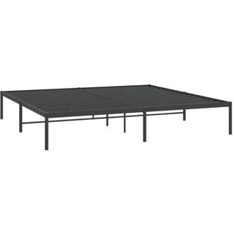 vidaXL Estructura De Cama Sin Colch&oacute;n Metal Negro 200x200 Cm Vidaxl