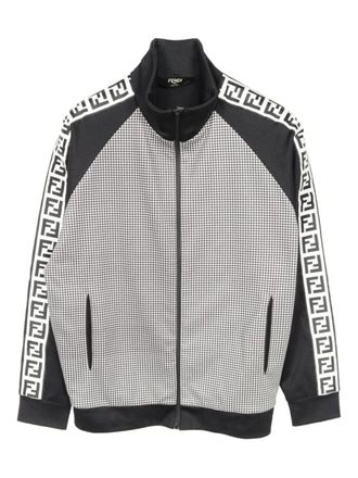 Fendi 2010s FF-detail houndstooth-pattern jacket - men - Cotton - S - Black