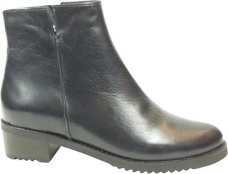 Everybody By B.Z Moda Belport Enkellaarsjes - Dames - Laarzen met Hak - Blauw - 38 EU - Leer - Schoenen